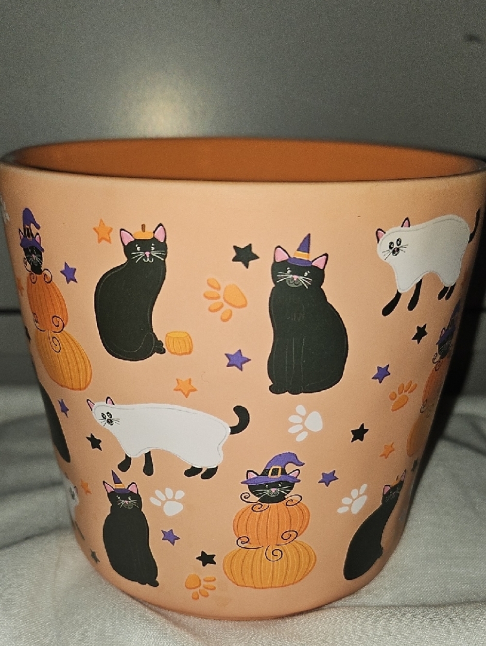 Cat Halloween Mug with Pumpkins and Stars - Picture 5 of 7